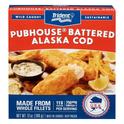 Trident Pubhouse Battered Cod - Frozen - 12oz