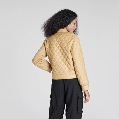 A New Day Women's Quilted Bomber Jacket - A New Day™ Yellow XS — фото 2