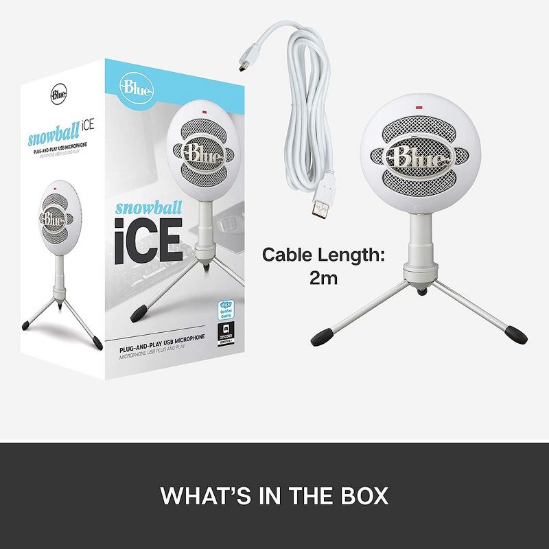 Blue Snowball iCE USB Microphone - White, 5 of 8