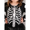 HalloweenCostumes.com 2T/4T  Girl  Toddler Lil Miss Skeleton Costume, Black and White Bones Outfit, Halloween Tulle Skirt and Bow, White/Black - 3 of 4