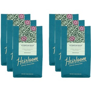 Heirloom Coffee Roasters Decaffeinated Afterglow Blend - Case of 6 - 12 oz - 1 of 2
