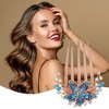 Unique Bargains Women's Rhinestone Inlaid Flower Hair Side Comb 3.54"x2.76" 1 Pc - 2 of 4