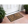HomeRoots 18" X 30" Brown and Black Rubber Pineapple Outdoor Door Mat - 2 of 4