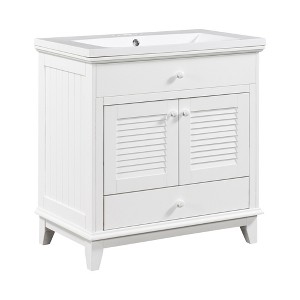 TiramisuBest 30" Bathroom Vanity with Sink, Modular Sectional Sofa with Storage, Sideboard Buffet Style Design for Living Room - 1 of 4
