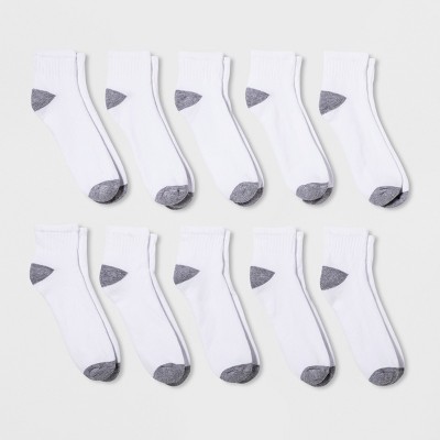 Men's Odor Resistant Quarter Socks 6pk - Goodfellow & Co™ Black 6-12