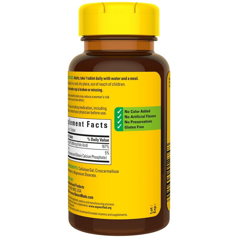 Nature Made Folic Acid 400 mcg (665 mcg DFE) Tablets - 250ct, 4 of 10