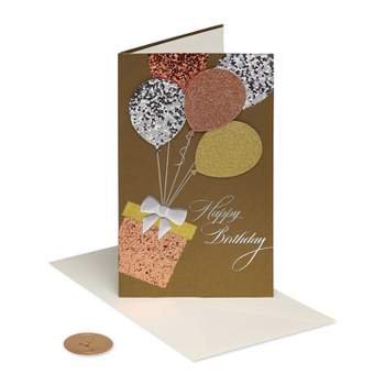 Metallic Glitter Balloons Card - PAPYRUS