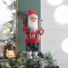Whisen 10.6X7.5X23.6" Standing Santa, Christmas Decoration - Multicolor - 2 of 4