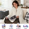 Catalonia Women Hooded Wearable Blanket Cape Cardigan Cloak Wrap Shawls Snuggy Fuzzy Fleece Cape with Hand Pockets, Woman Cozy Gift Plush Throw Wrap - 2 of 4