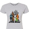 Women's - Star Wars - Luke, Leia, Yoda Group Fitted Graphic T-Shirt - 2 of 3