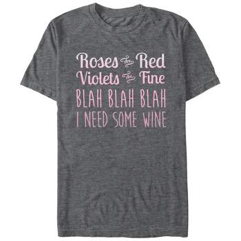Men's Lost Gods Valentine Roses Are Blah Wine T-Shirt