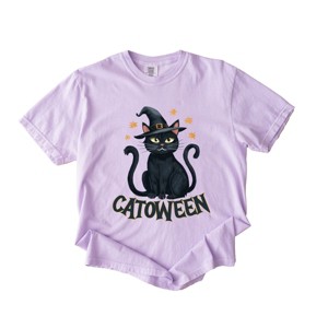 Simply Sage Market Catoween Cat Garment Dyed Tee - 1 of 4