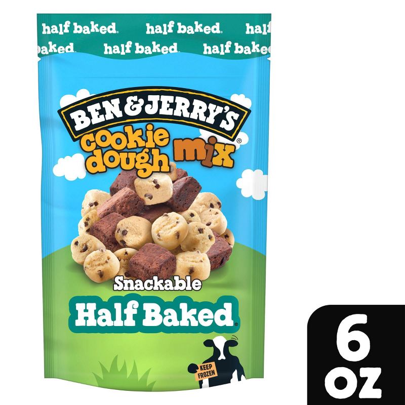 Ben &#38; Jerry&#39;s Cookie Dough &#38; Fudge Brownies Frozen Half Baked Chunks - 6oz, 1 of 12