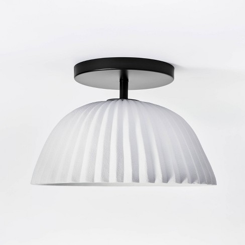 Scalloped Semi-flush Mount Ceiling Light Black - Threshold