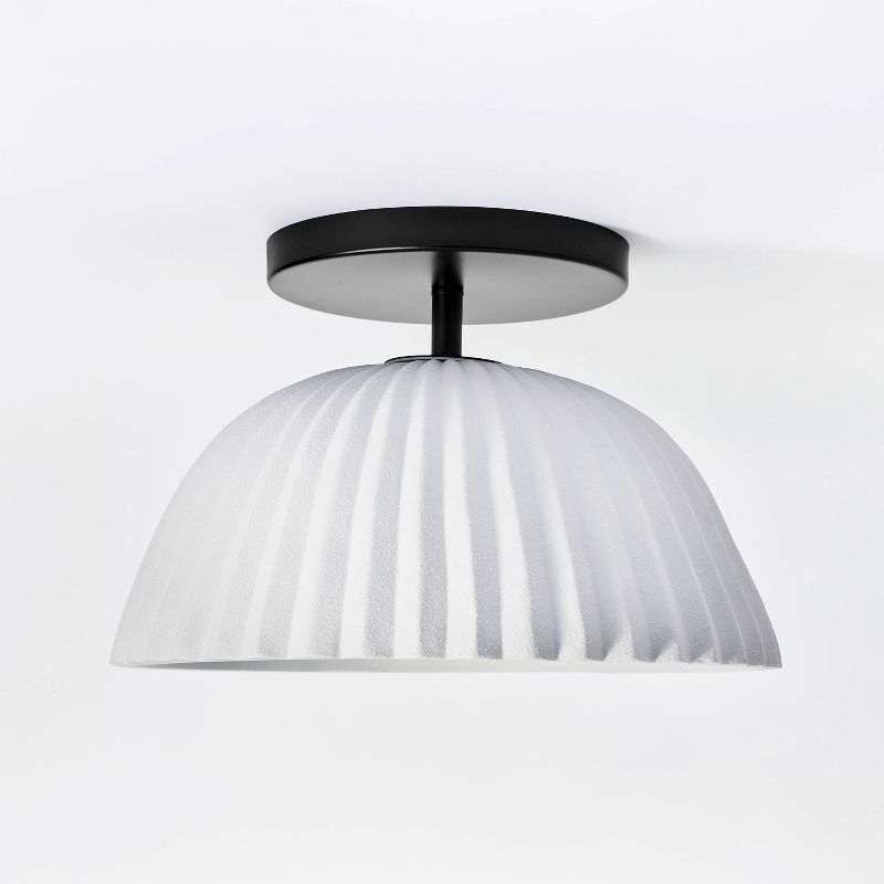 Scalloped Semi-Flush Mount Ceiling Light Black - Threshold&#8482; designed with Studio McGee, 1 of 5