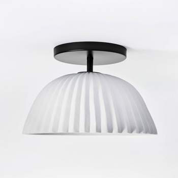 Scalloped Semi-Flush Mount Ceiling Light Black - Threshold™ designed with Studio McGee