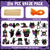 Joyfy 72pcs Halloween Scratch Paper Art for Kids,Magic Rainbow Hanging Supplies For Kids With 18 Designs,Halloween Party Decorations,Arts Supplies - 3 of 4