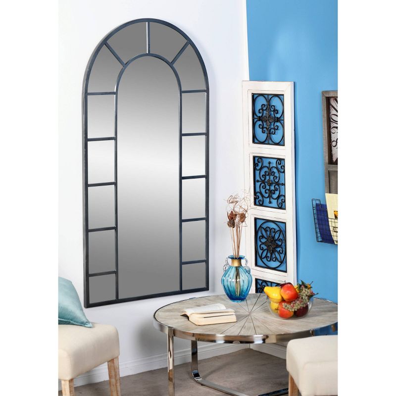 Metal Window Inspired Wall Mirror with Arched Top - Olivia & May, 2 of 6