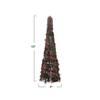 Storied Home Tall Metal and Glass Beaded Christmas Tree, Red and Green - 4 of 4