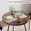 Round Dining Table Set for 2, 3 Piece Kitchen Table Chairs Set, Small Dining Room Table Set with 2 Upholstered Chairs - 2 of 4