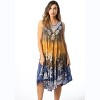 Riviera Sun Rayon Crepe Marble Sleeveless Umbrella Dress - 2 of 4