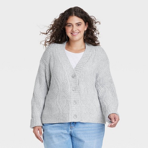 Women's Open-Front Cardigan - Universal Thread™ Dark Gray XXL