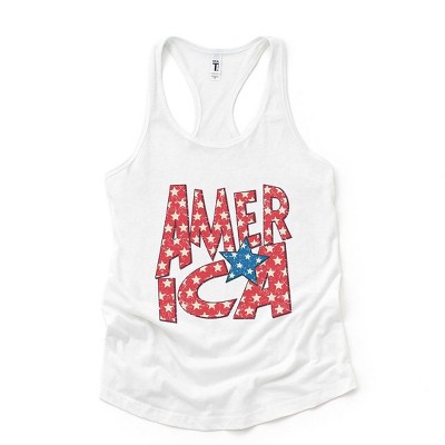 Simply Sage Market Women's America Bold Stars Racerback Graphic Tank