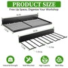 Angel Sar Heavy-Duty Metal Drill Organizer, 2-Pack Tool Storage Rack with 8 Slots, 60lbs Max Load, Wall-Mount Drill Holder for Garage Workshop - 2 of 4