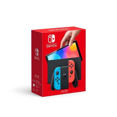 Nintendo Switch - OLED Model with Neon Red & Neon Blue Joy-Con