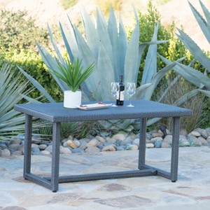 Christopher Knight Home Avianna Outdoor 59" Wicker Weave Dining Table - 1 of 4