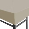 vidaXL Gazebo Top Cover Beige Polyester with PVC coating 9.8 x 9.8 feet - 2 of 4