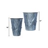 Slickblue Metal Drum Planters, Zinc Finish, Set of 3 Decorative Flower Pots, Not Water Tight, Large & Medium - 3 of 3