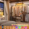 Aheaplus 87-In Heavy-Duty Garment Rack with Wooden Shelves, Pipe Closet Organizer with 4 Hanging Rods - 4 of 4