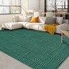 Washable Area Rug Soft Rugs for Living Room Modern Striped Non Slip Rug Geometric Checkered Foldable Print Mat - 2 of 4