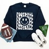 Simply Sage Market Women's Graphic Sweatshirt Football Smiley Face - 3 of 4
