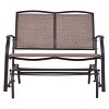 Costway Patio Glider Outdoor Rocking Bench Double 2 Person Chair Loveseat Armchair Backyard - 2 of 4