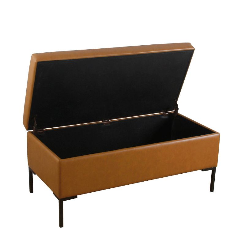 Large Storage Bench with Metal Legs - HomePop, 4 of 12