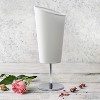 Creekwood Home Chic Chrome Slanted Shade Accent Table Lamp White Shade - 4 of 4