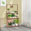 Artloge 3-Tier Heavy Duty Wood Hanging Plant Stand Indoor Outdoor Multiple Pots Organizer Rack for Garden & Balcony Decor - 4 of 4