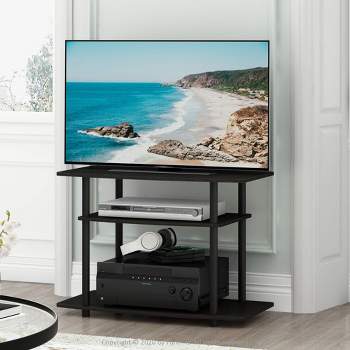 Furinno 3-Tier TV Stand for TV's up to 32" Entertainment Media Center Turn-N-Tube No Tools