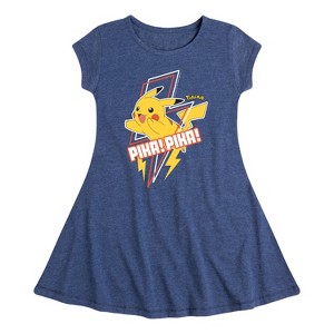 Girls' - Pokémon - Pika! Pika! -Youth Girls Fit And Flare Dress Fit & Flair Cap Sleeve Dress - 1 of 3