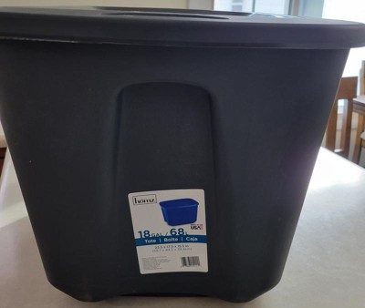 HOMZ 18 Gal. Storage Bin in Blue (4-Pack) 6618DWBLEC.04 - The Home