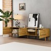 70 Inch Mid Century Modern TV Stand, TV Stand with Storage, Entertainment Center - 2 of 4