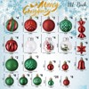 Aoibox 111 Pack Shatterproof Christmas Ball Ornaments Assorted Matte Glitter Diamond Bell Star for Xmas Tree Holiday Indoor Decor Red Green - 2 of 3