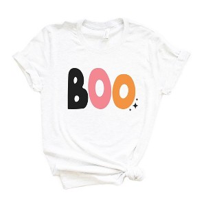 Simply Sage Market Women's Boo Colorful Stars Short Sleeve Graphic Tee - 1 of 4