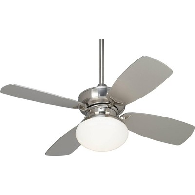 36" Casa Vieja Modern Indoor Ceiling Fan with Light LED Dimmable Brushed Nickel Silver Blades Opal Glass for Living Room Kitchen Bedroom