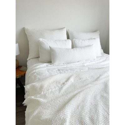 Easy Cotton Gauze Quilt & Pillow Set Full/Queen / White