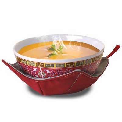 Red and Blue Heat-Resistant Microwavable Bowl Holder