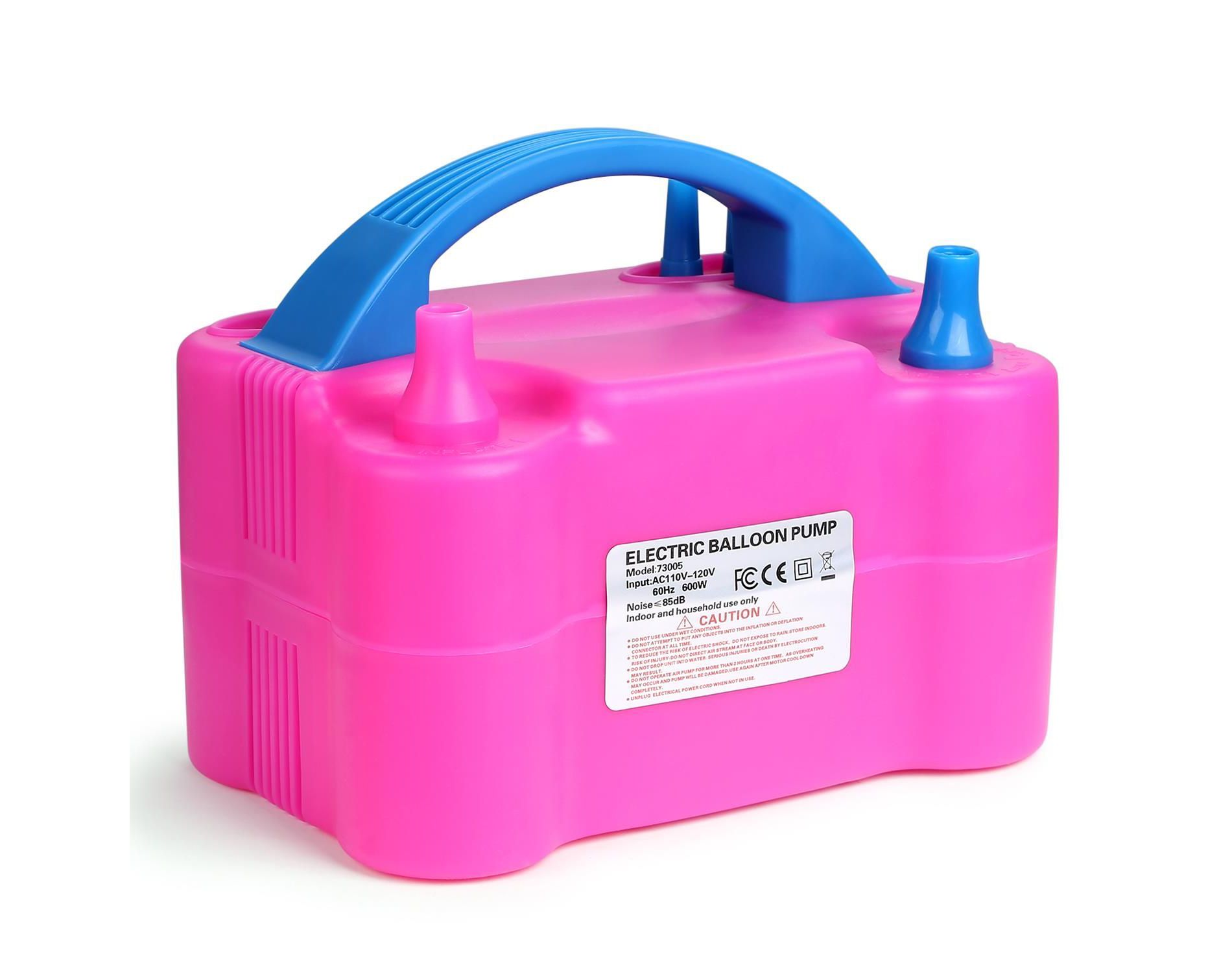 HOM Balloon Pump - Dual Nozzle Electric Balloon Pump - Dual Modes & Nozzle Tips for Small/Large Latex & Foil Balloons - NOT for Long Balloons