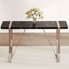 CAVINAS Modern Rustic Industrial Rectangular Dining Table for 4-6, Kitchen Table with 1.5" Thick Tabletop & Metal Legs, Desk for Kitchen Dining Room - 2 of 4
